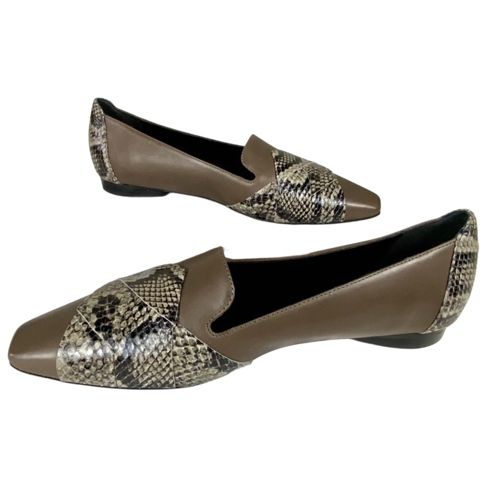 M Gemi The Katie Brown Snakeskin Loafers 38.5 (8/8.5)